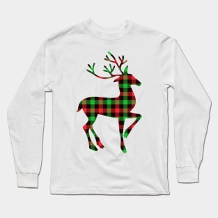 Buffalo Plaid Deer Long Sleeve T-Shirt